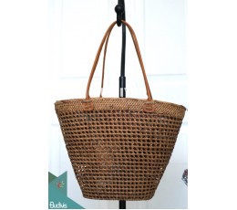 Image of Cone Handmade Woven Ata Grass Rattan Purse, Basket Fashion Bags Source: CV.Budivis in Bali, Indonesia