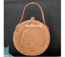Image of Classic Natural Rattan Round Hand Bag Fashion Bags Source: CV.Budivis in Bali, Indonesia