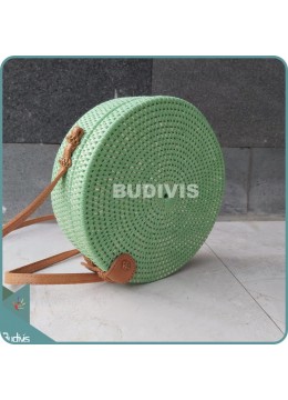 Image of Green Rattan Round Bag Fashion Bags Source: CV.Budivis in Bali, Indonesia