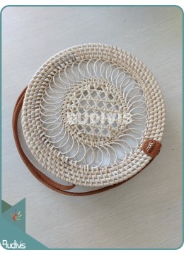 wholesale bali Spring Handwoven White Rattan Bag, Fashion Bags