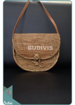 Image of Solid Ata Natural Brown Sling Bag Fashion Bags Source: CV.Budivis in Bali, Indonesia
