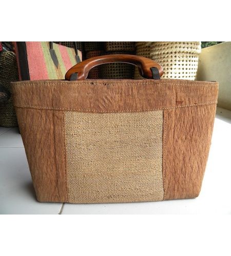 Natural Wood Skin Handbag