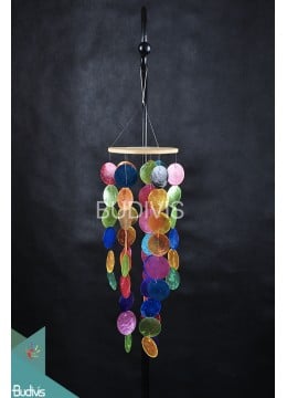 wholesale bali Multi Colours Capiz Rattan Wind Chimes Relaxing  Sound, Garden Decoration