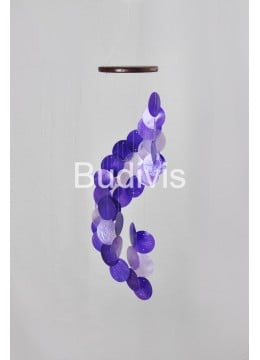 wholesale bali Purple Gradient Spiral Capiz Wind Chimes, Garden Decoration