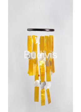 wholesale bali Yellow Rectangle Capiz Wind Chimes Relaxing Sound, Garden Decoration