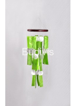 wholesale bali Green Rectangle Capiz Wind Chimes Home Crafting, Garden Decoration