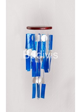 wholesale bali Blue Rectangle Handmade Capiz Wind Chimes, Garden Decoration