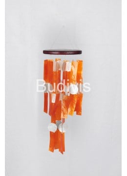 wholesale bali Orange Rectangle Capiz Wind Chimes, Garden Decoration