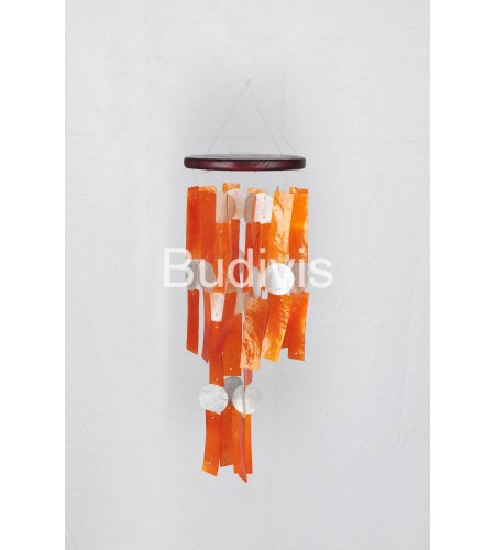 Orange Rectangle Capiz Wind Chimes