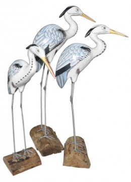 wholesale bali Heron Bird set 3 Bird House, Handicraft