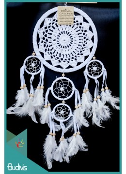 wholesale bali Dream Catcher Multiple Child  With Feather On The Center, Handicraft