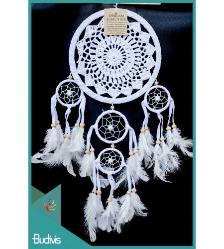 Dream Catcher, Dreamcatcher, Dreamcatchers Multiple Child  With Feather On The Center