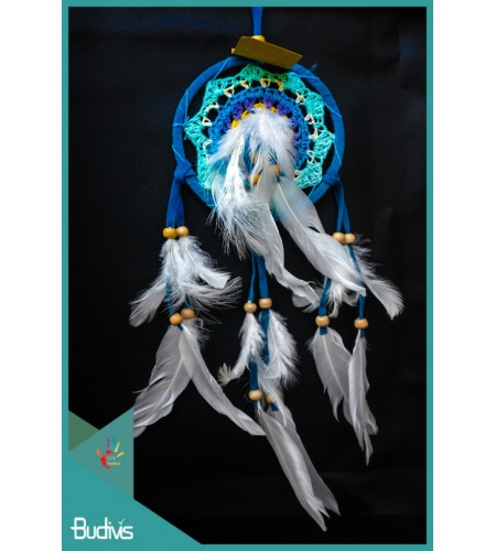 Dream Catcher, Dreamcatcher, Dreamcatchers Multi Colour With Feather On The Center