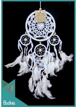 wholesale bali Dream Catcher Multiple Child  With Feather On The Center, Handicraft