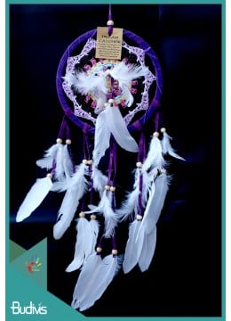 wholesale bali Dream Catcher Multi Colour With Feather On The Center, Handicraft