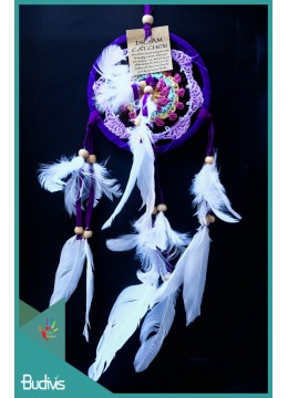 wholesale bali Dream Catcher Multi Colour With Feather On The Center, Handicraft