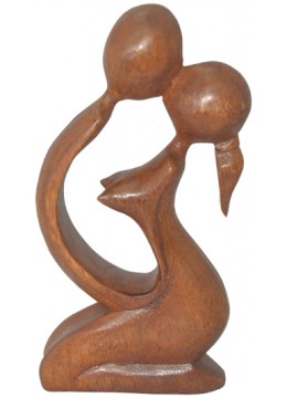 wholesale bali Wood Carving Abstract Kiss, Home Decoration