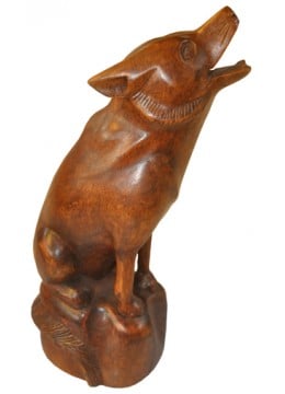 wholesale bali Wood Carving Wolf Statue, Home Decoration