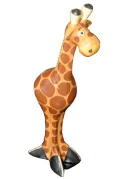 wholesale bali Wood Painted Giraffe, Home Decoration