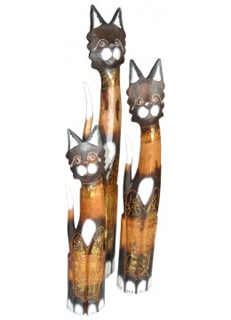 wholesale bali Cat set 3 Cat Statue, Home Decoration