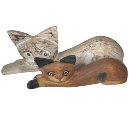 Image of Cat Sleep set of 3 Cat Statue Home Decoration Source: CV.Budivis in Bali, Indonesia