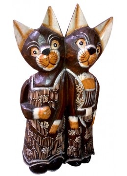 wholesale bali Twin Cat Statue, Home Decoration
