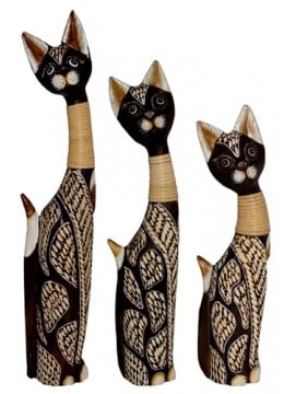 wholesale bali Cat Antique set of 3, Home Decoration