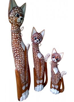 wholesale bali Cat Statue set of 3, Home Decoration