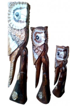 wholesale bali Owl Statue set of 3, Home Decoration