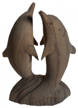 wholesale bali Wood Carving Dolphin Jump, Home Decoration