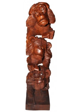 Image of Wood Carving Monkey Home Decoration Source: CV.Budivis in Bali, Indonesia