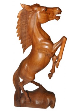 wholesale bali Wood Carving Standing Horse, Home Decoration