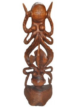 wholesale bali Wood Carving Octopus, Home Decoration