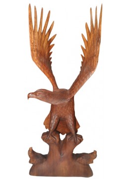 wholesale bali Wood Carving Eagle Statue, Home Decoration