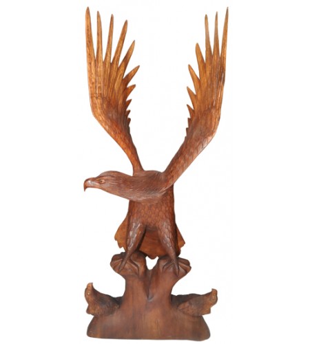 Wood Carving Eagle Statue