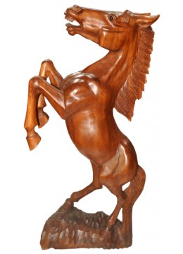 wholesale bali Wood Carving Horse Statue, Home Decoration