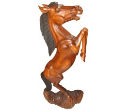 Image of Wood Carving Horse Statue Home Decoration Source: CV.Budivis in Bali, Indonesia