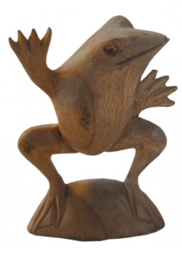 wholesale Wood Carving Frog Statue, Home Decoration