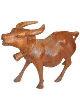 wholesale bali Wood Carving Cow Statue, Home Decoration