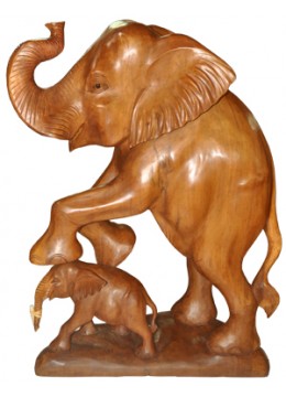 wholesale bali Wood Carving Elephant Statue, Home Decoration