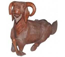 Image of Wood Carving Sheep Statue Home Decoration Source: CV.Budivis in Bali, Indonesia