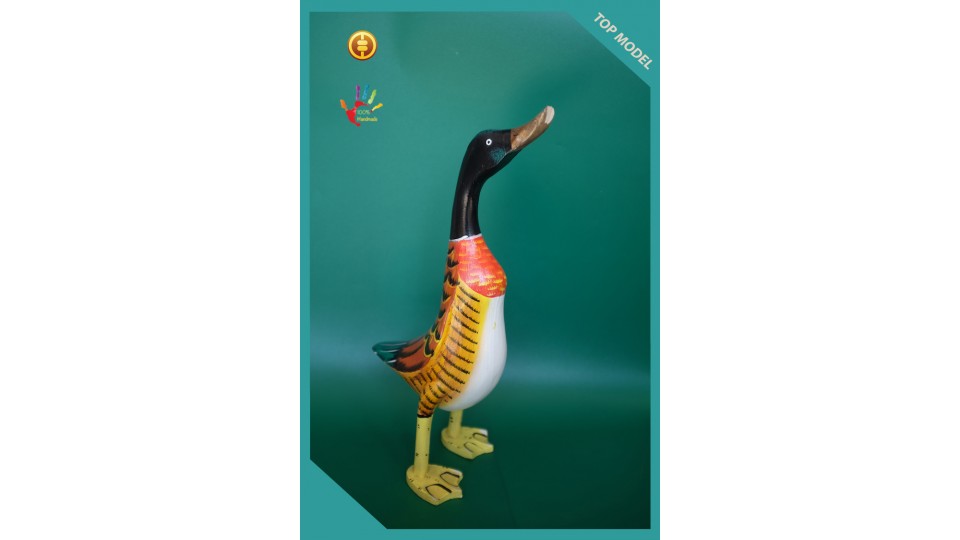 Wholesale Full hand Painted Wood Duck, Wooden Duck, Bamboo Duck, Bamboo Root Duck,