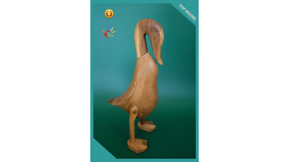 For Sale Hand Carved Natural Wood Duck, Wooden Duck, Bamboo Duck, Bamboo Root Duck,