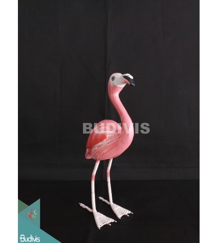 Figurine Realistic Miniature Wooden Bird Carving Hand Painted Garden Decor