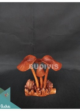 wholesale bali Indonesia Wood Carved Mushrooms In Handmade, Home Decoration
