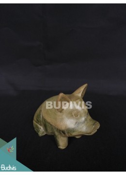 wholesale bali Top Model Wood Carved Pig From Bali, Home Decoration