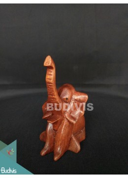 wholesale bali Top Model Wood Carved Sitting Elephant From Bali, Home Decoration