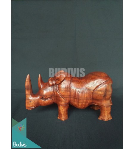 Bali Wholesale Wood Carved Rhino Production