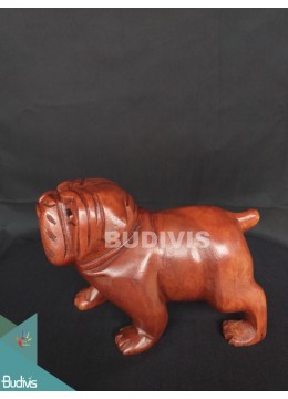 wholesale bali Top Sale Wood Carved Bulldog Direct Artisans, Home Decoration