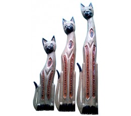 Image of Antique Cat Glass Set Of 3 Home Decoration Source: CV.Budivis in Bali, Indonesia